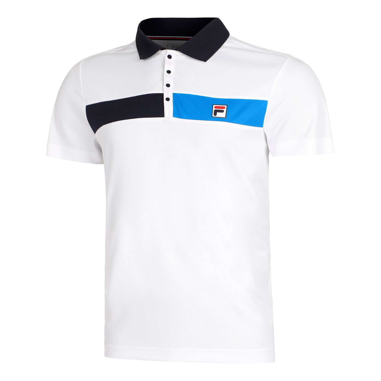 Fila Jayden Polo Hommes-Blanc,Bleu Foncé