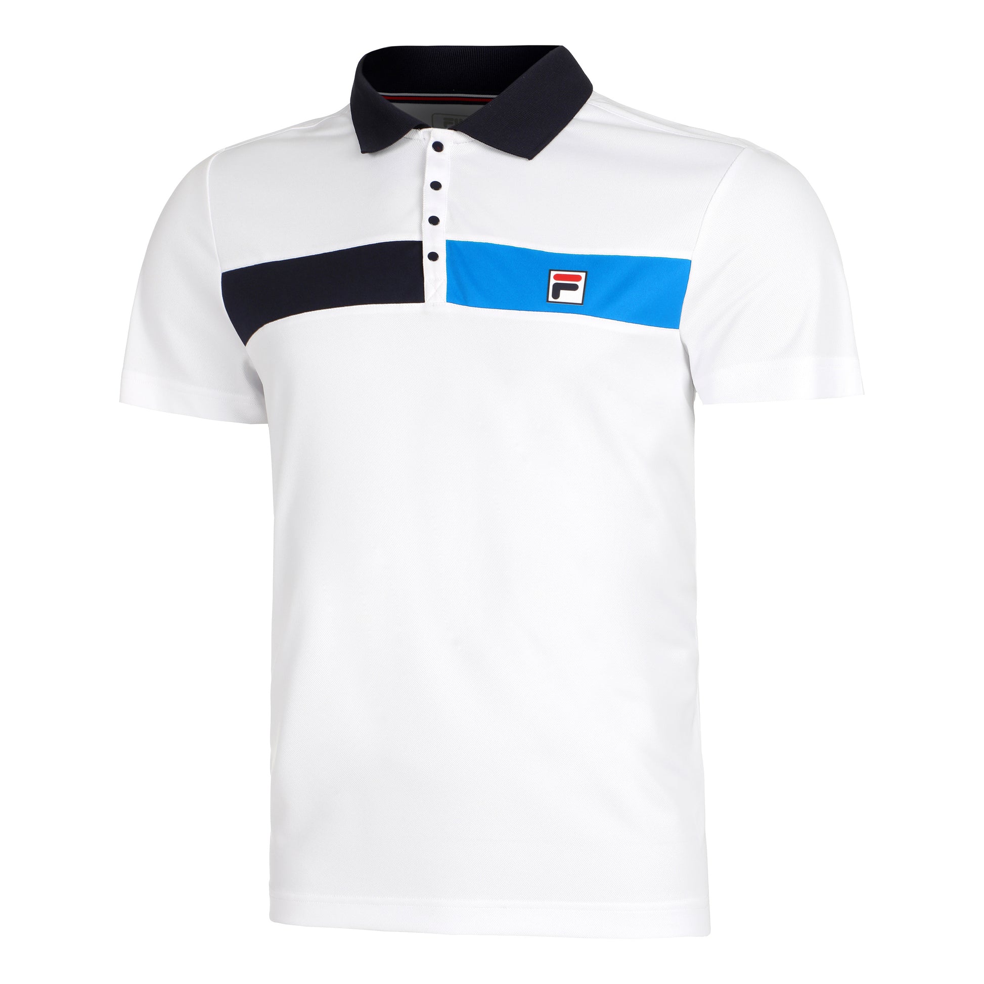 Fila Jayden Polo Hommes-Blanc,Bleu Foncé