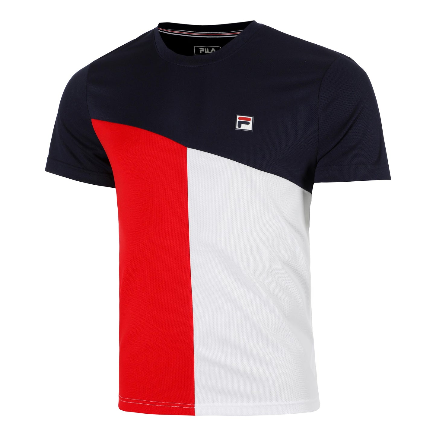 Fila Christian T-shirt Hommes-Bleu Foncé,Rouge