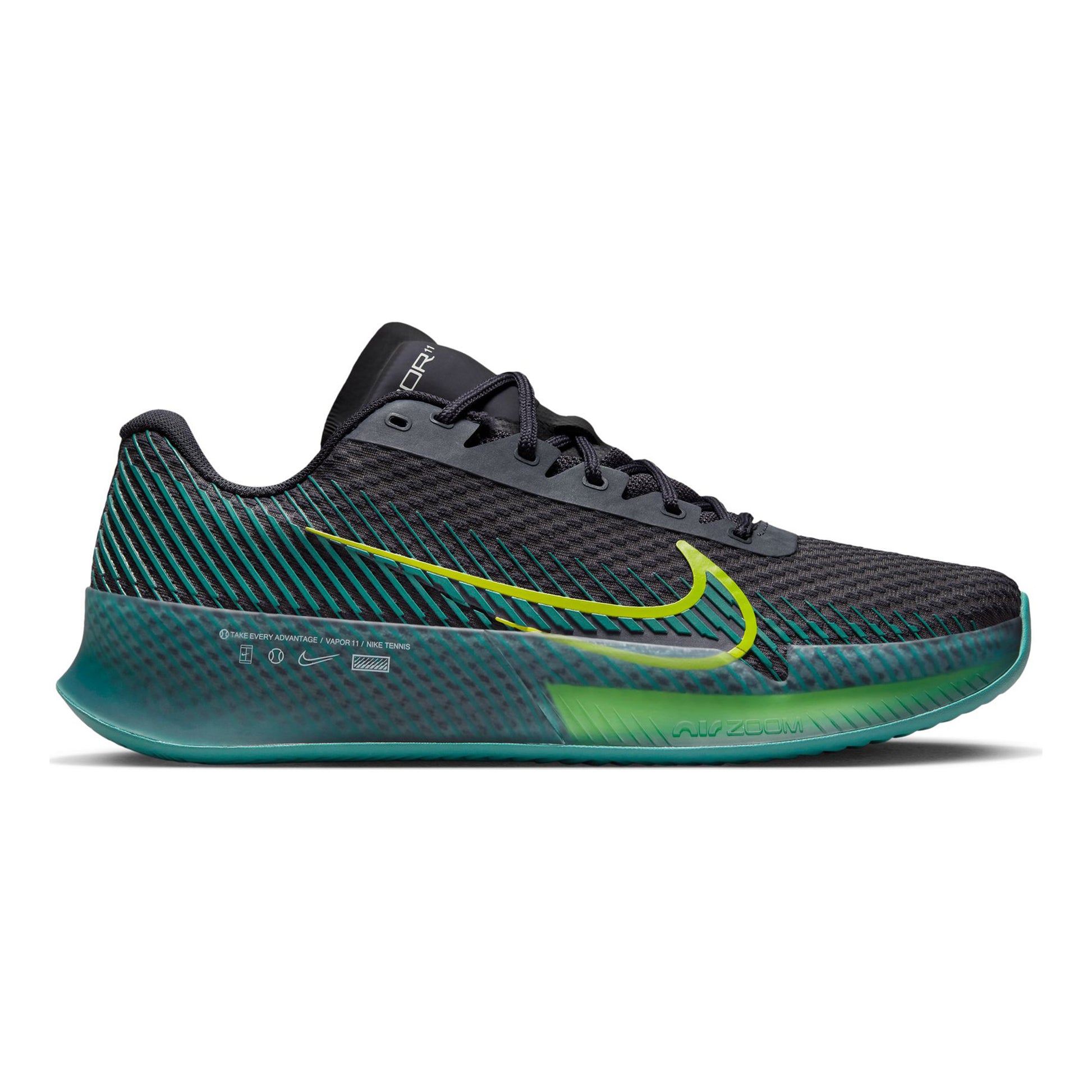Nike Air Zoom Vapor 11 Chaussure terre battue Hommes - noir, bleu petrol