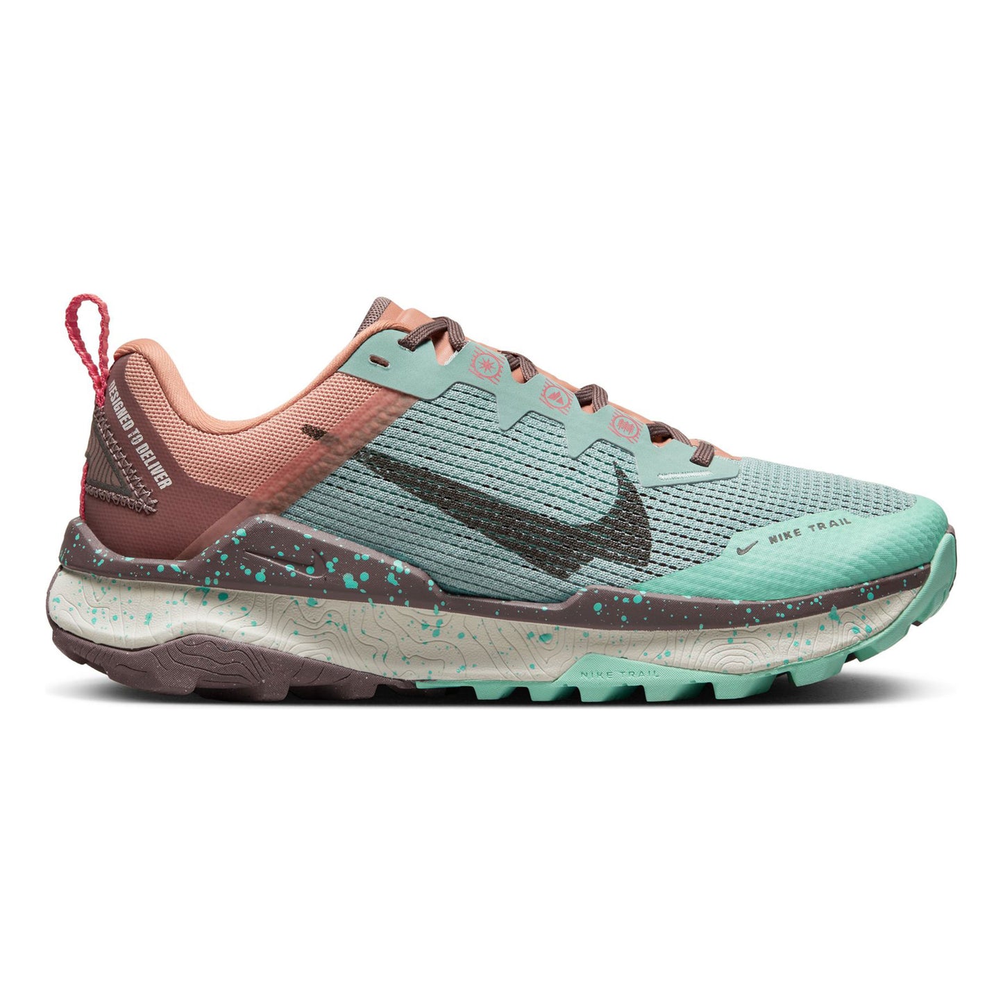 Nike React Wildhorse 8 Chaussure trail Femmes - bleu petrol, orange