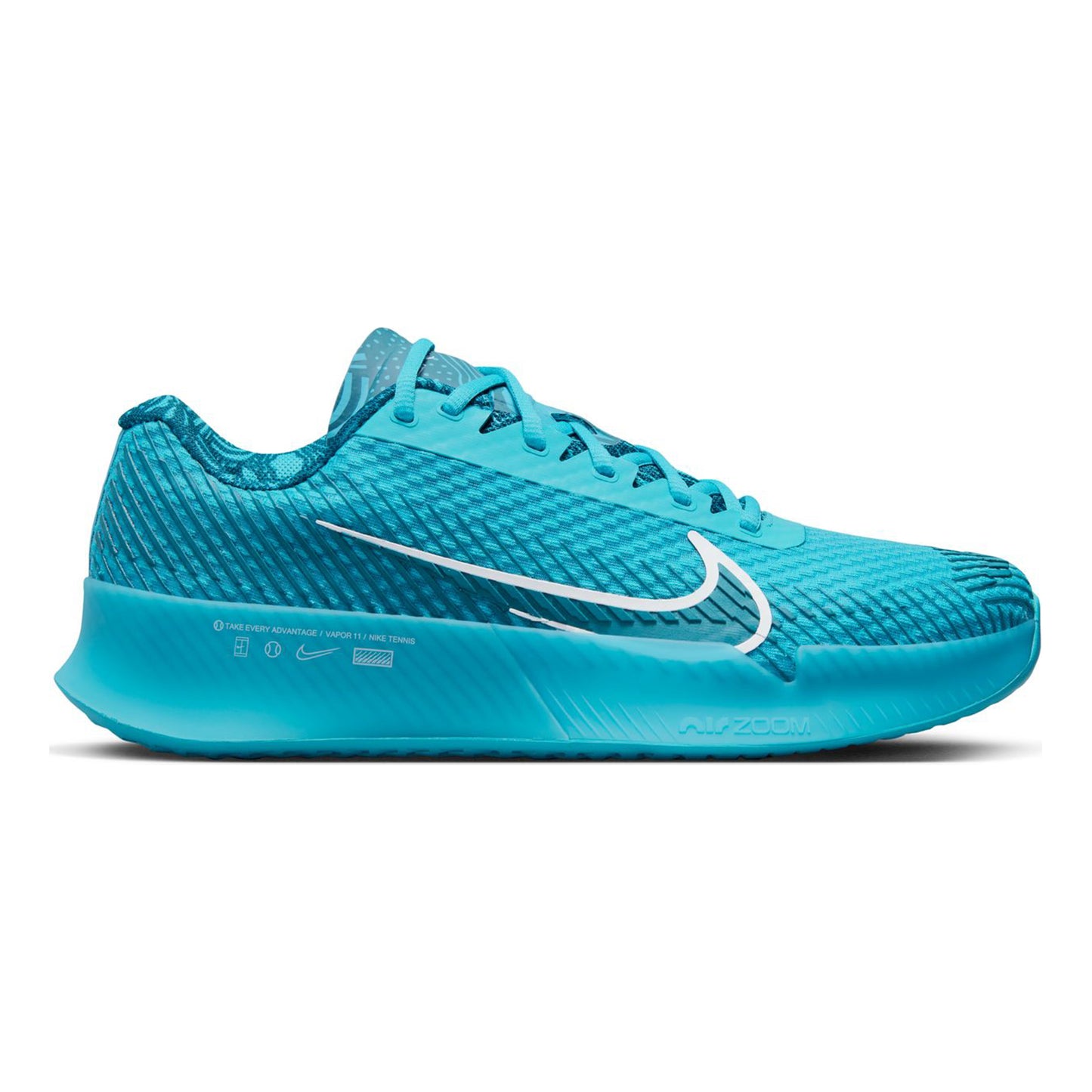 Nike Air Zoom Vapor 11 Chaussures toutes surfaces Hommes - turquoise, blanc