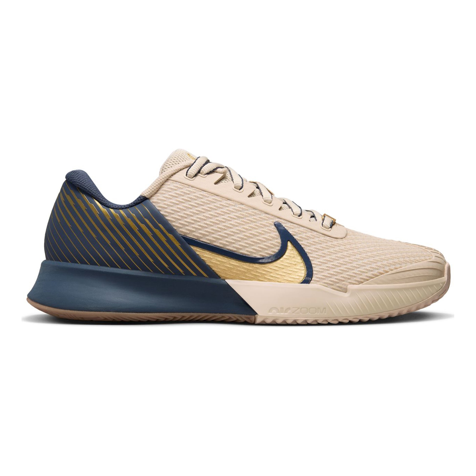 Nike Air Zoom Vapor Pro 2 PRM Chaussure Terre Battue Hommes-Beige,Bleu Foncé