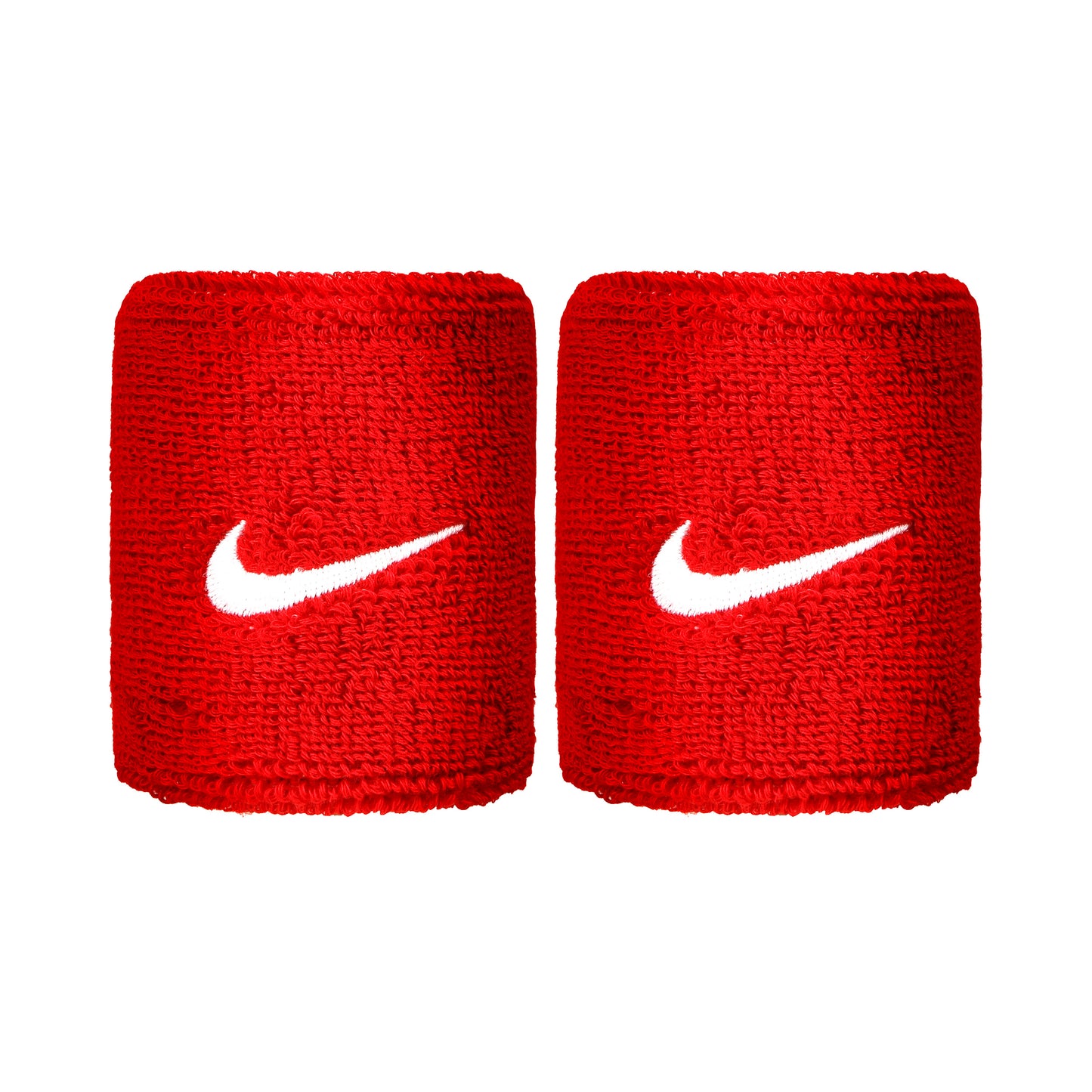 Nike Swoosh Poignet Pack de 2 unités court - rouge, blanc