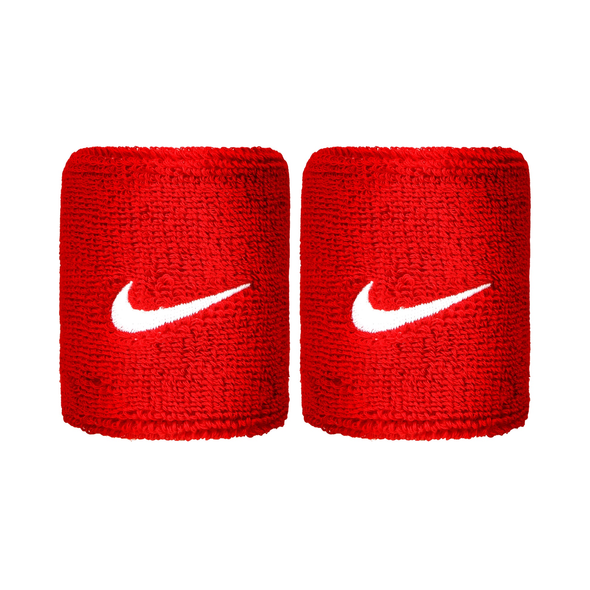 Nike Swoosh Poignet Pack de 2 unités court - rouge, blanc