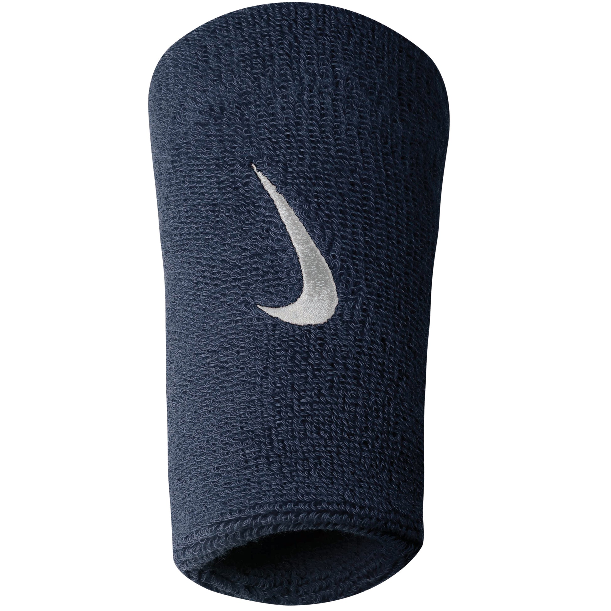 Nike Swoosh Doublewide Poignet Pack De 2 Unités-Bleu Foncé,Blanc