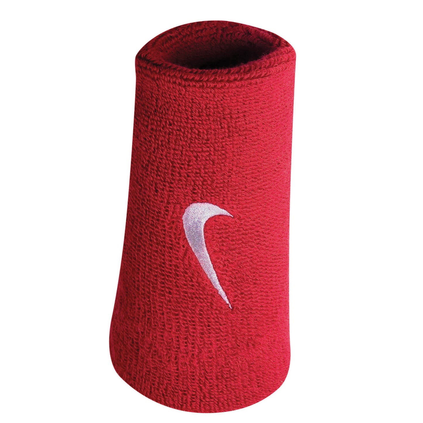 Nike Swoosh Doublewide Poignet Pack de 2 unités Unisex - rouge, blanc