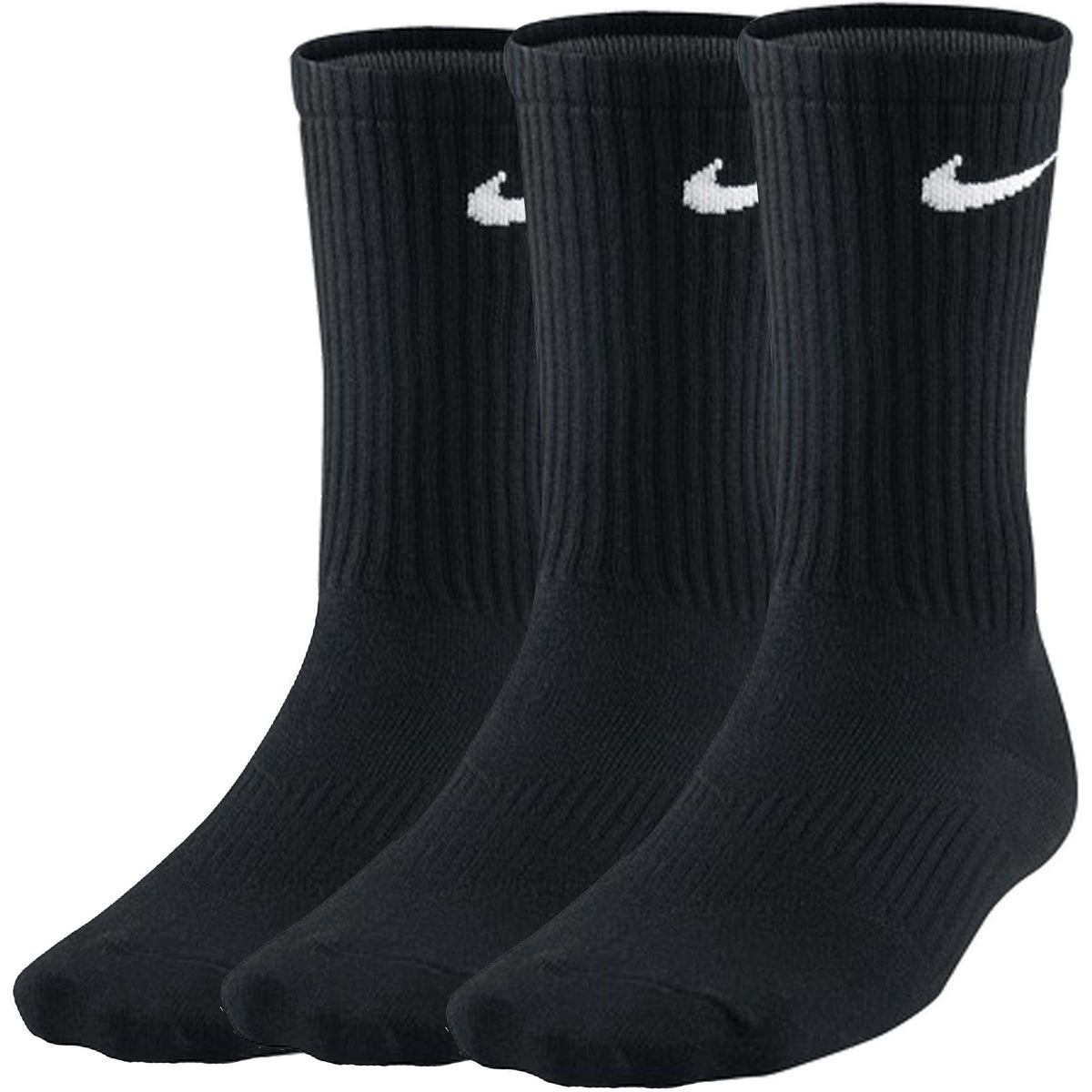 Nike Lightweight Crew Chaussettes de tennis Pack de 3 Unisex - noir, blanc