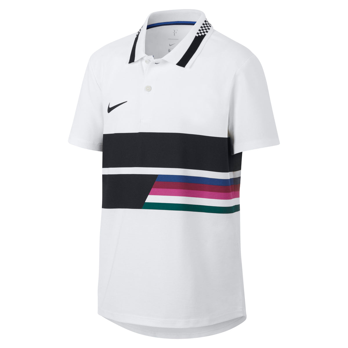 Nike Court Classic Polo Garçons - blanc, noir