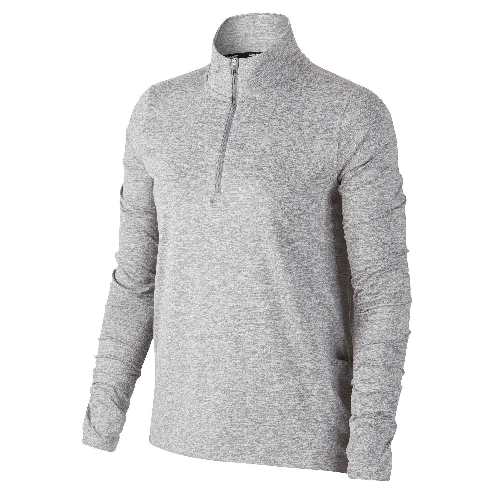 Nike Element Half-Zip Haut Manches Longues Femmes-Gris Clair,Argent