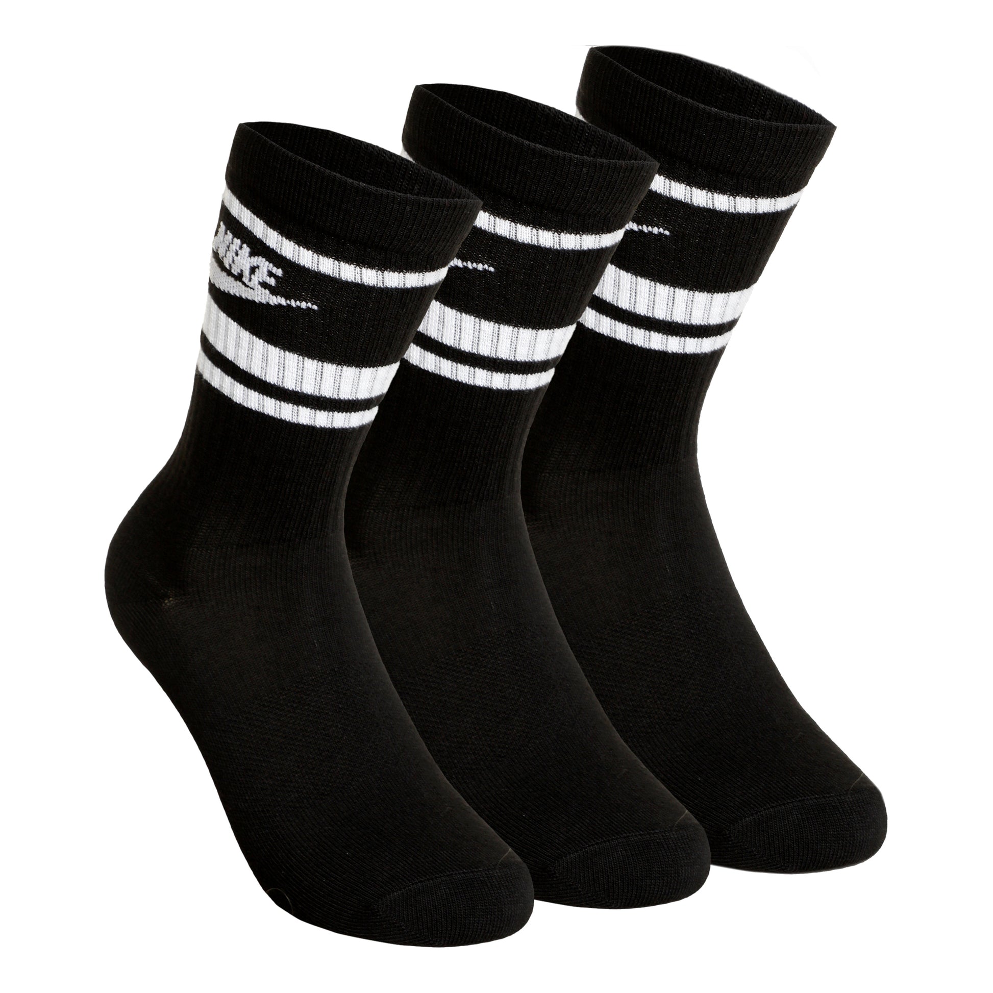 Nike Sportswear Essential Chaussettes de tennis Pack de 3 Unisex - noir, blanc