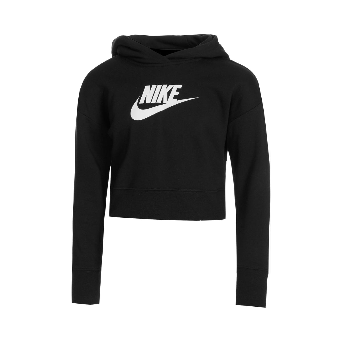 Nike French Terry Club Cropped Sweat à capuche Filles - noir, blanc