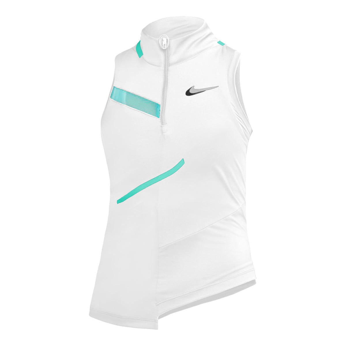 Nike Court Dri-Fit Débardeur tank top Femmes - blanc, turquoise