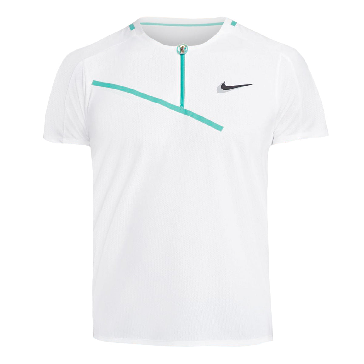 Nike Court Slam Polo Hommes - blanc, turquoise