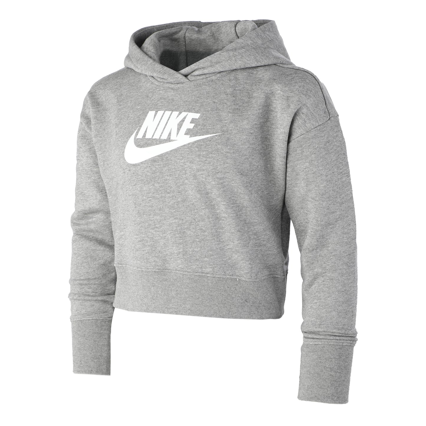 Nike French Terry Club Cropped Sweat à capuche Filles - gris, blanc
