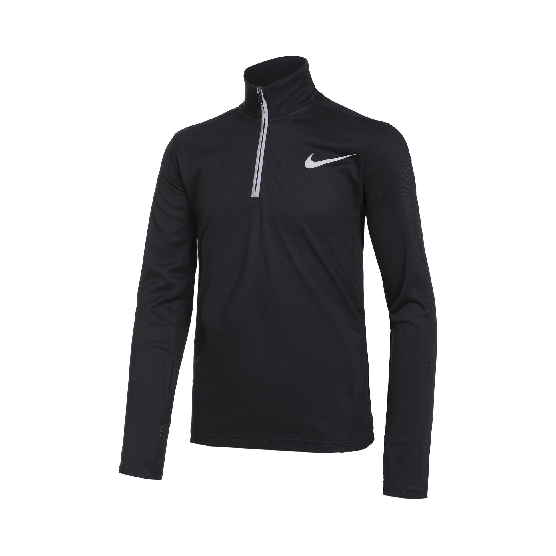 Nike Dri-Fit Poly+ 1/4 Zip Haut manches longues Garçons - noir,