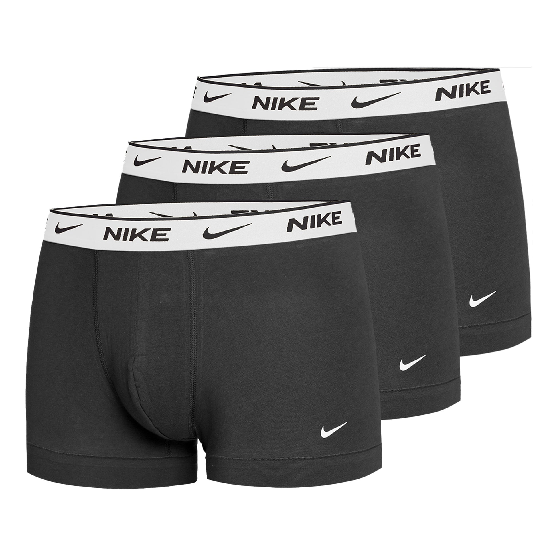 Nike Everyday Cotton Strech Boxer Trunk Caleçon Pack De 3 Hommes-Noir,Blanc