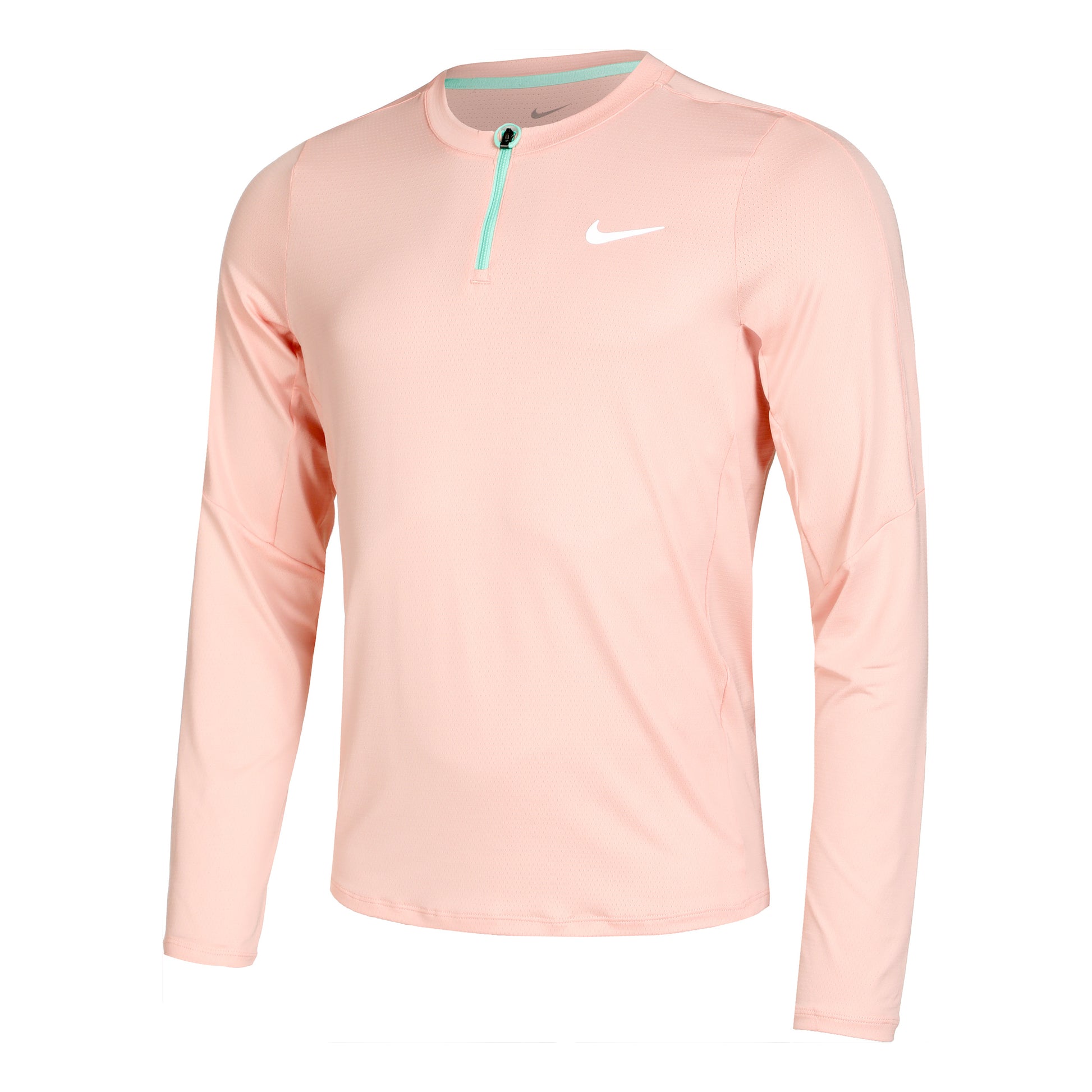 Nike Court Dri-Fit Half-Zip Haut manches longues Hommes - abricot, vert
