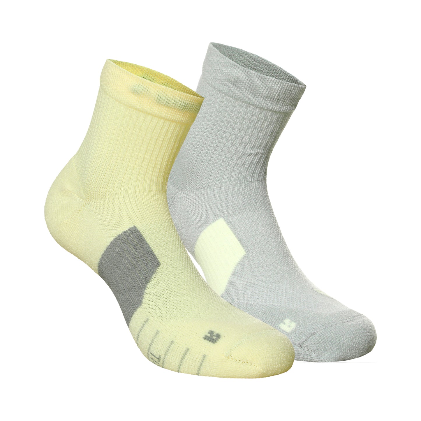 Nike Dri-Fit Multiplier No-Show Socks Chaussettes de running Pack de 2 unités Unisex - gris, jaune