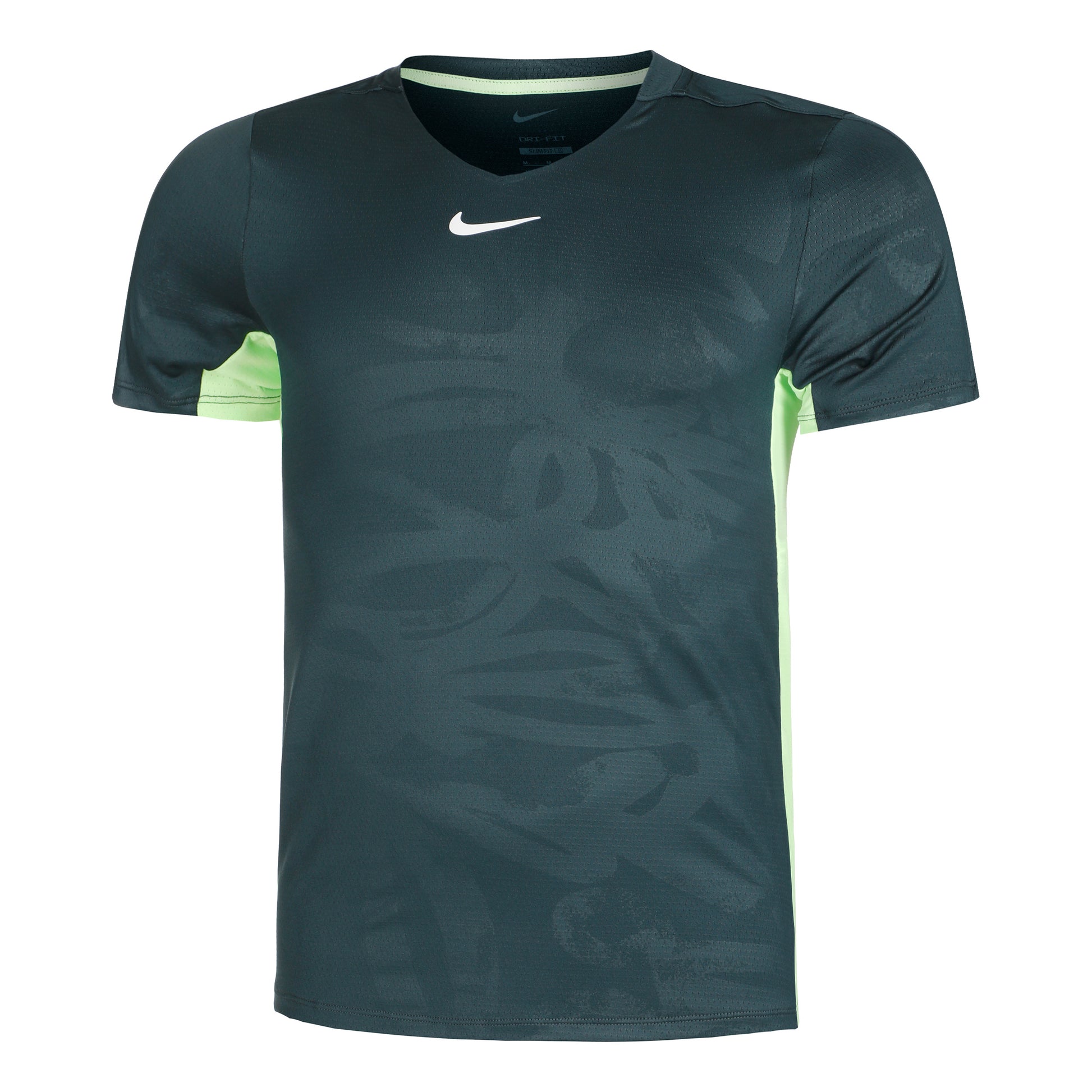 Nike Dri-Fit Court Printed T-shirt Hommes - vert, jaune lemon