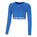 Pro Dri-Fit 365 Crop Haut manches longues Femmes - bleu,