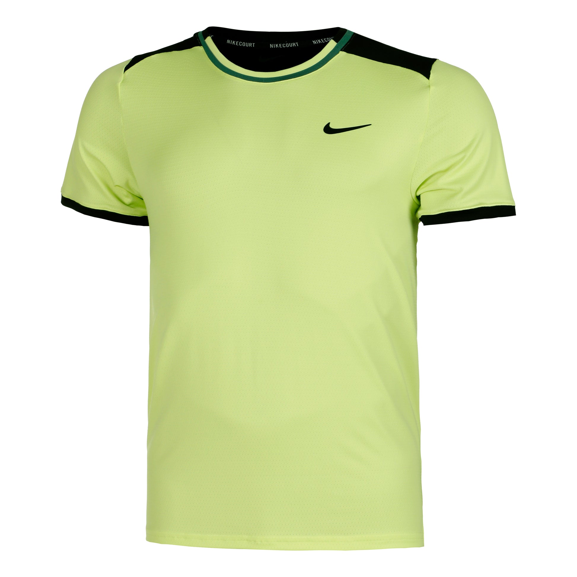 Nike Court Dri-Fit Advantage T-shirt Hommes - jaune citron, noir