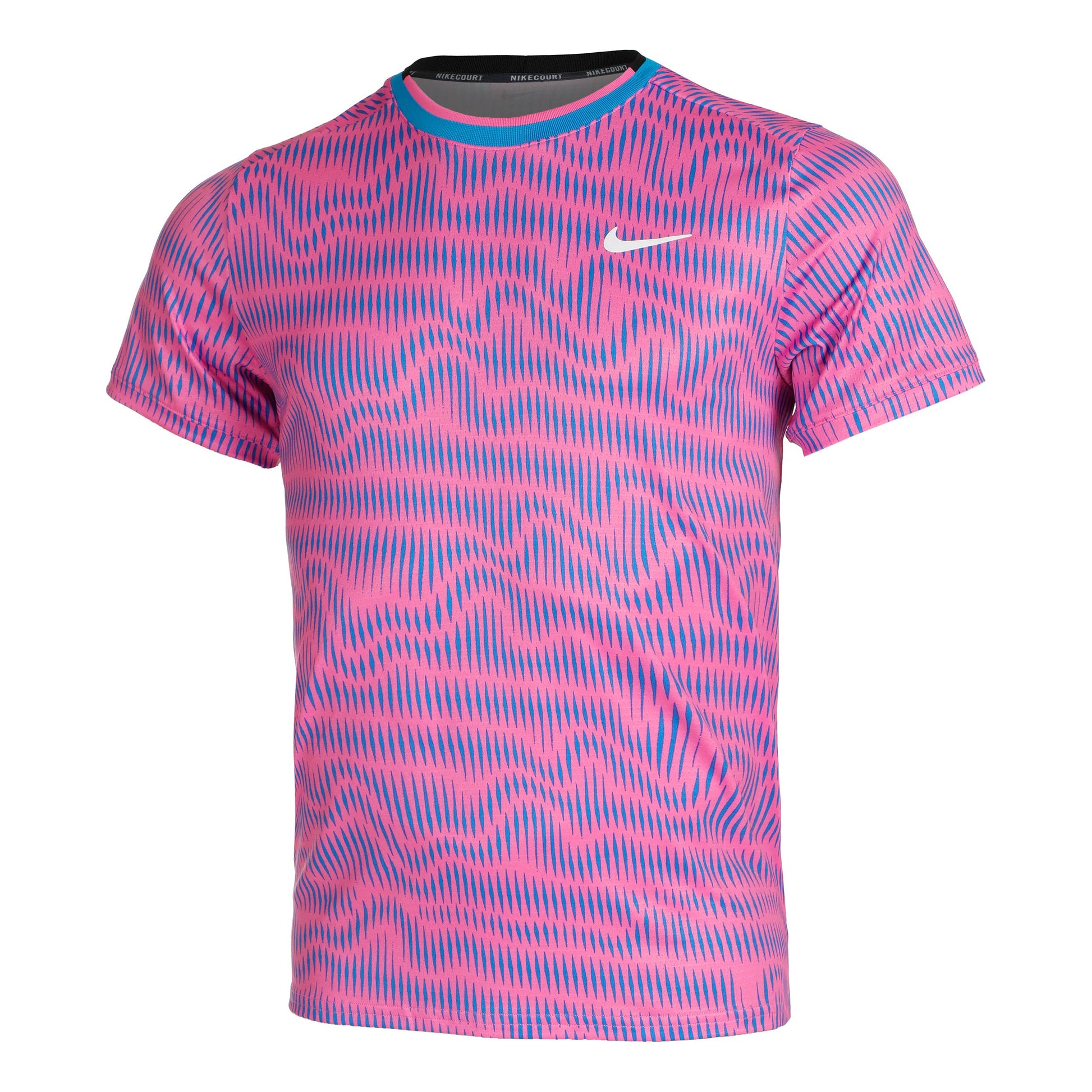 Nike Court Dri-Fit Advantage Print T-shirt Hommes - pink, bleu