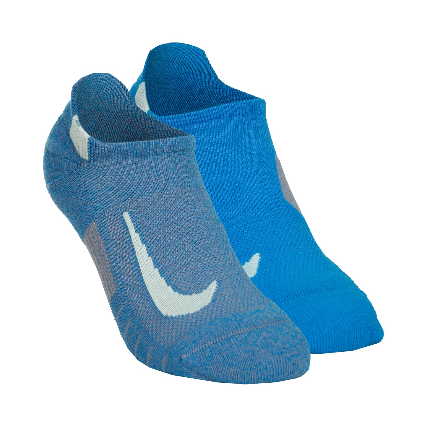 Nike Dri-Fit Multiplier No-Show Socks Chaussettes de running Pack de 2 unités Unisex - bleu,