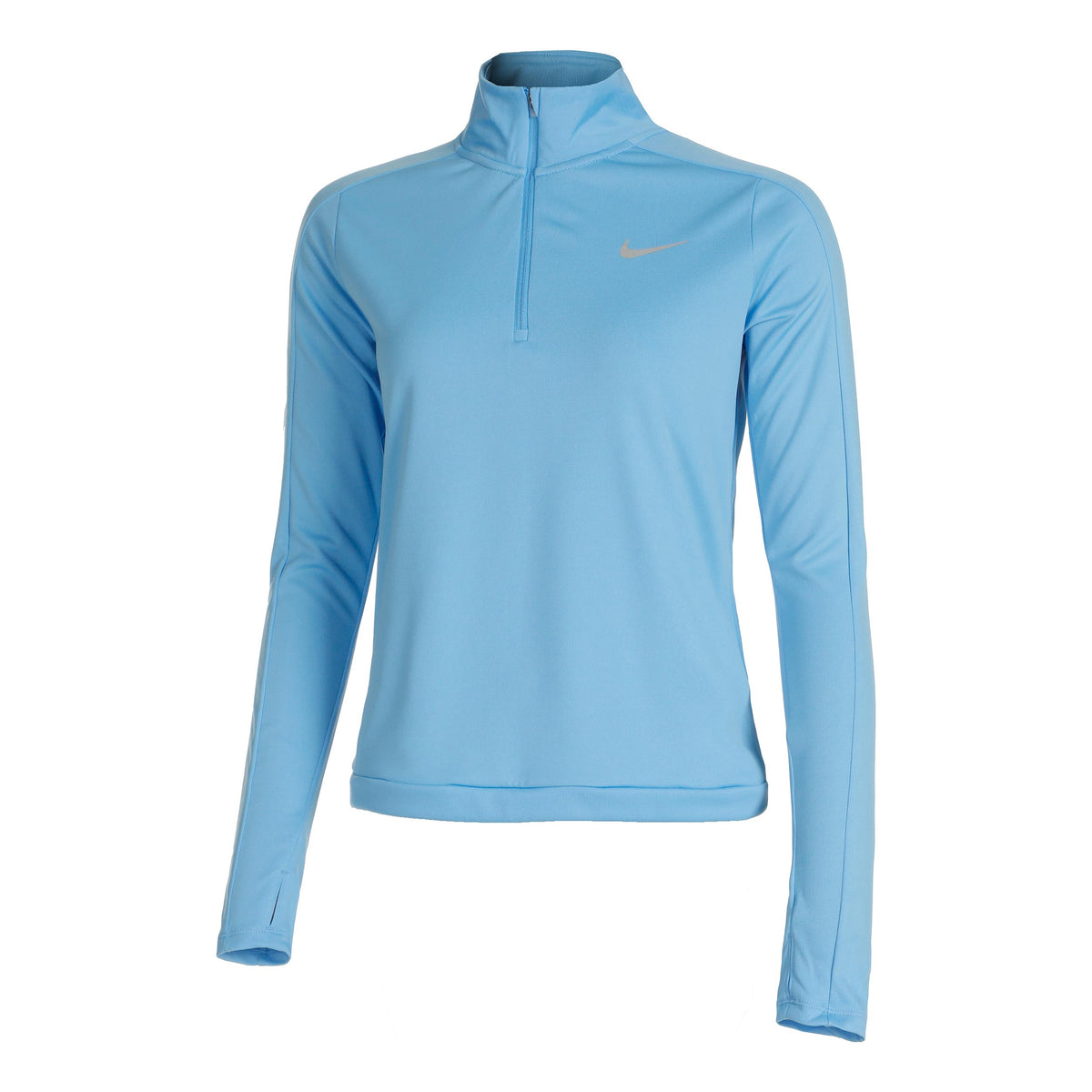 Nike Dri-Fit Pacer 1/4-Zip Haut manches longues Femmes - bleu clair,