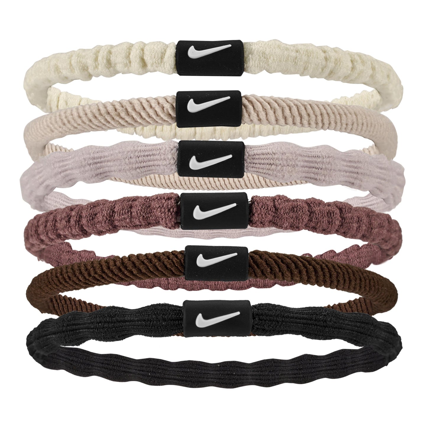 Nike Flex Hair Tie Bandeau Pack de 6 Unisex - crème, noir