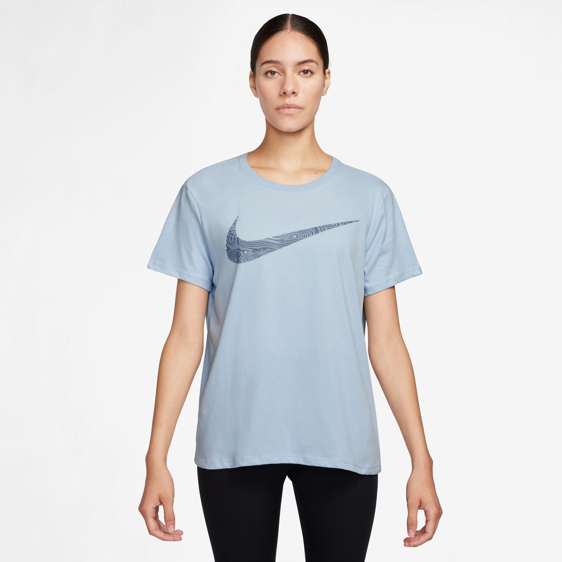 Nike Dri-Fit Slam Short T-shirt Femmes-Bleu Gris