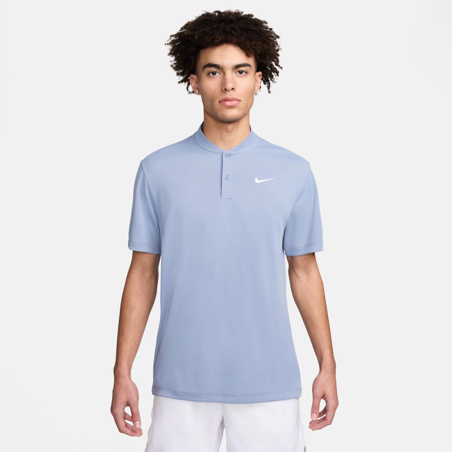 Nike Dri-Fit Court Blade Solid Polo Hommes - bleu gris,
