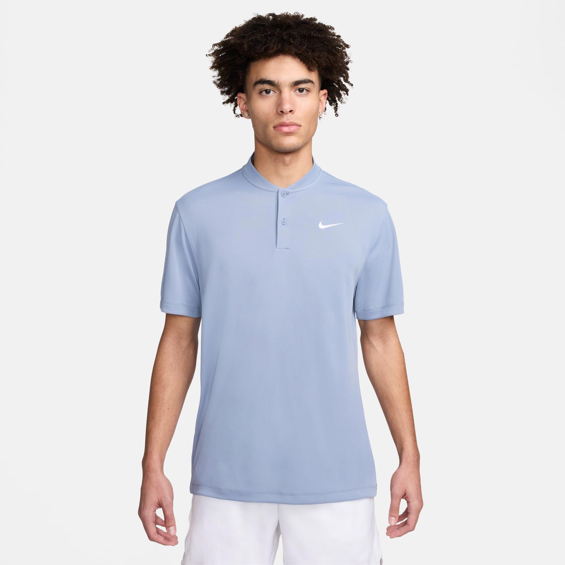 Nike Dri-Fit Court Blade Solid Polo Hommes - bleu gris,