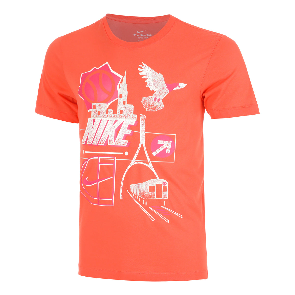 Nike Dri-Fit OC T-shirt Hommes - orange, multicouleur