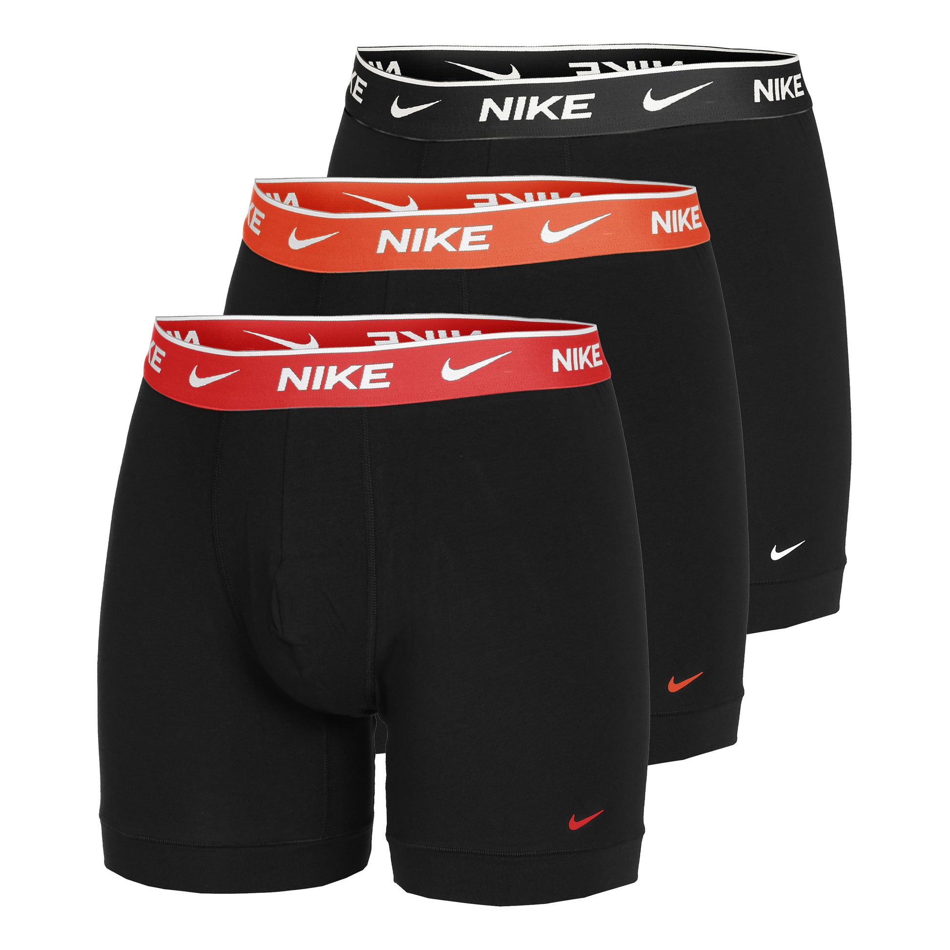 Nike Everyday Cotton Stretch Caleçon Pack de 3 Hommes - noir,