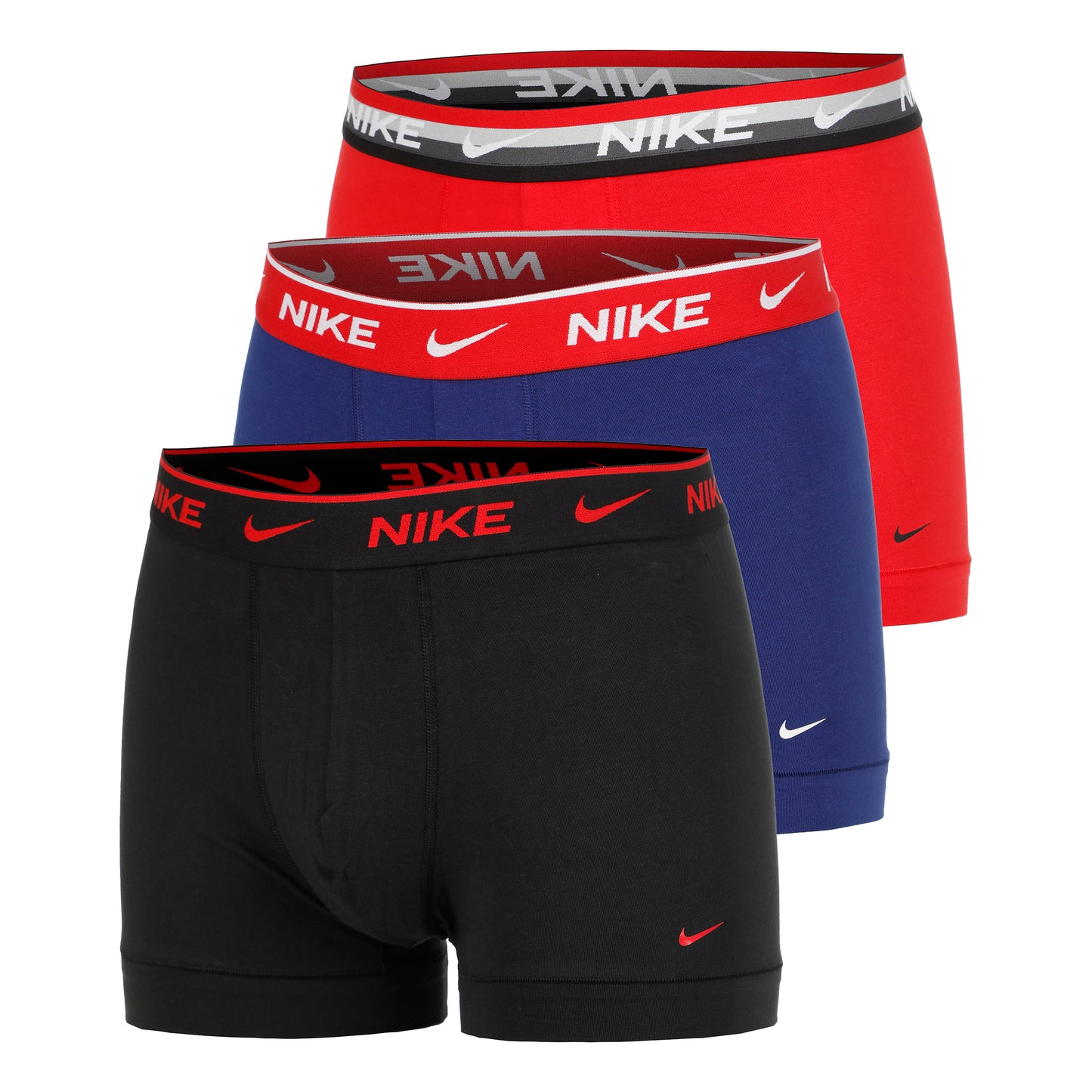 Nike Everyday Stretch Trunk Caleçon Pack de 3 Hommes - noir, rouge clair