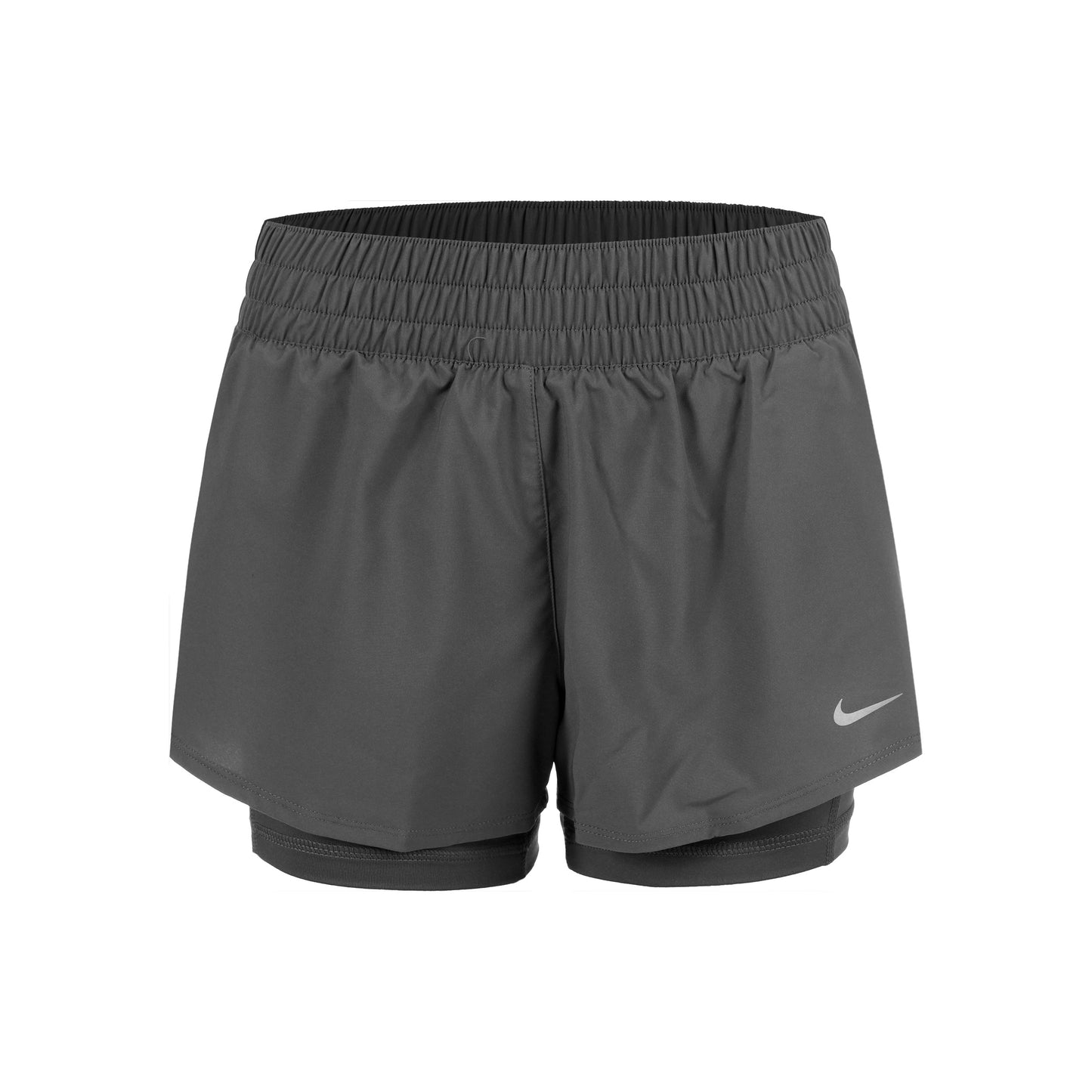 Nike Dri-Fit One Mid Rise 2in1 3in Shorts Femmes - gris, noir