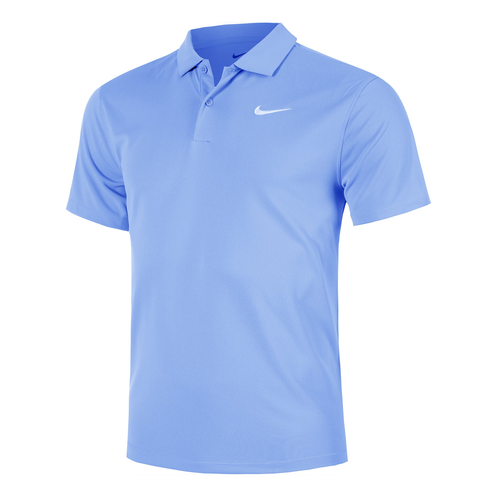 Nike Dri-Fit Victory Court Solid Polo Hommes - bleu clair, blanc