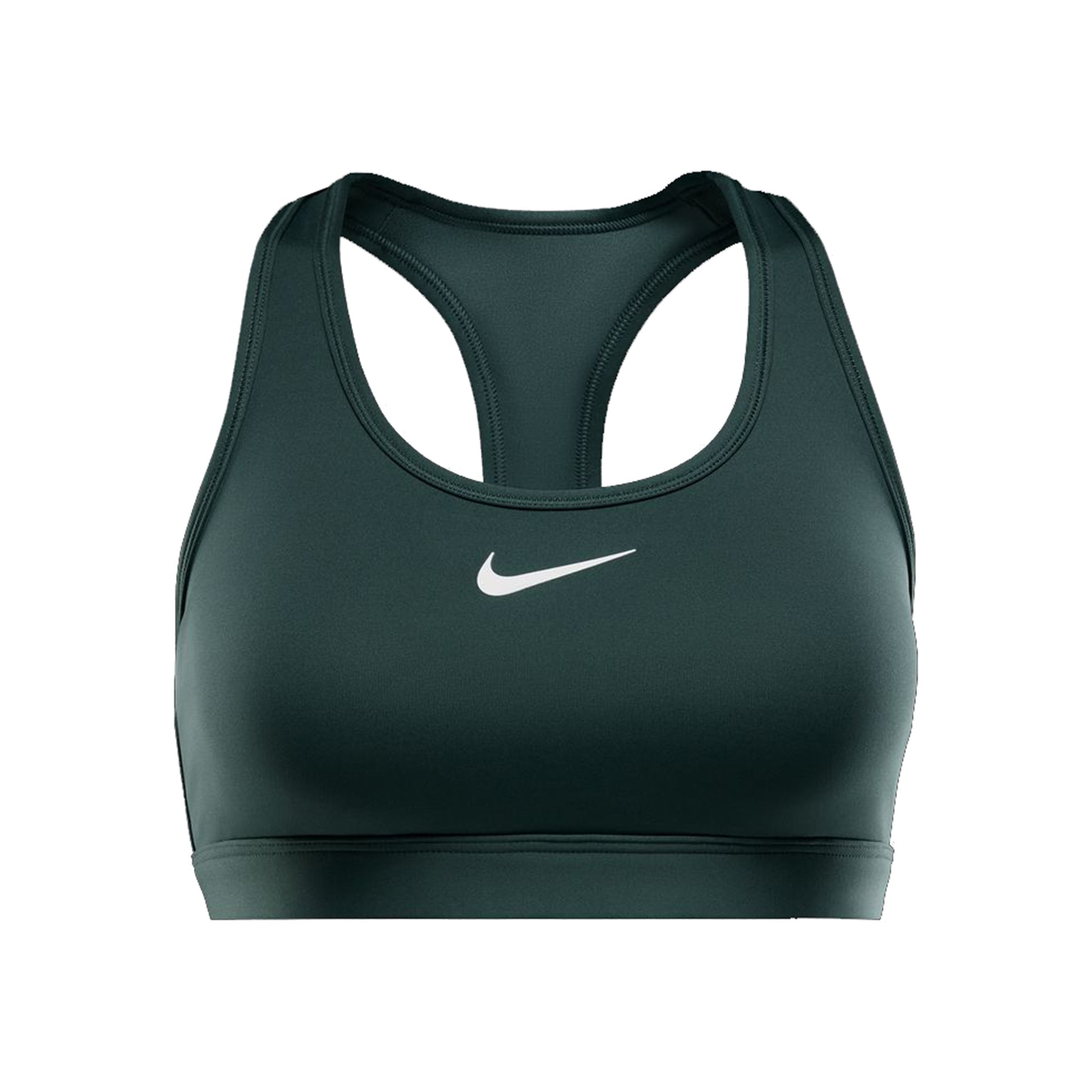 Nike Swoosh Medium Soutien-gorge sport Femmes - vert foncé, blanc