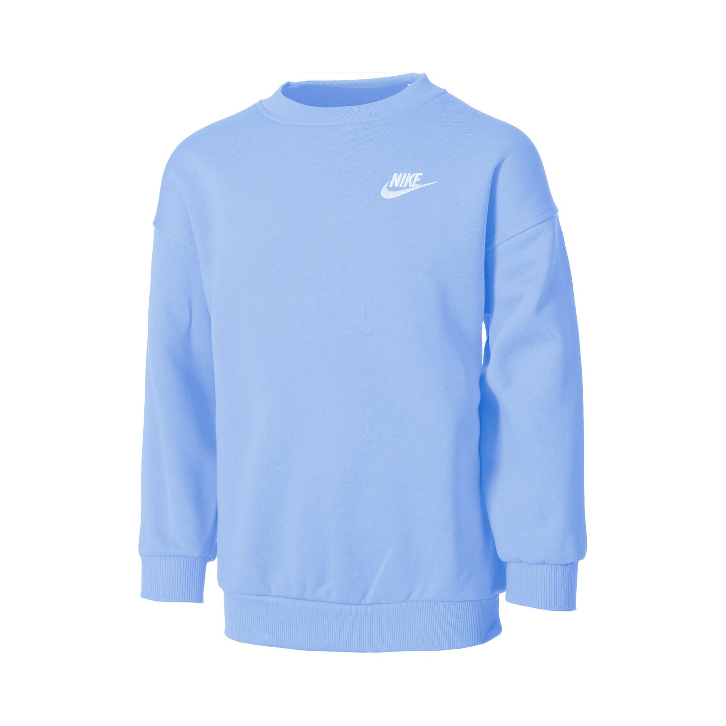 Nike Sportswear Club Fleece Oversized Crew Sweat-shirt Filles - bleu clair, blanc