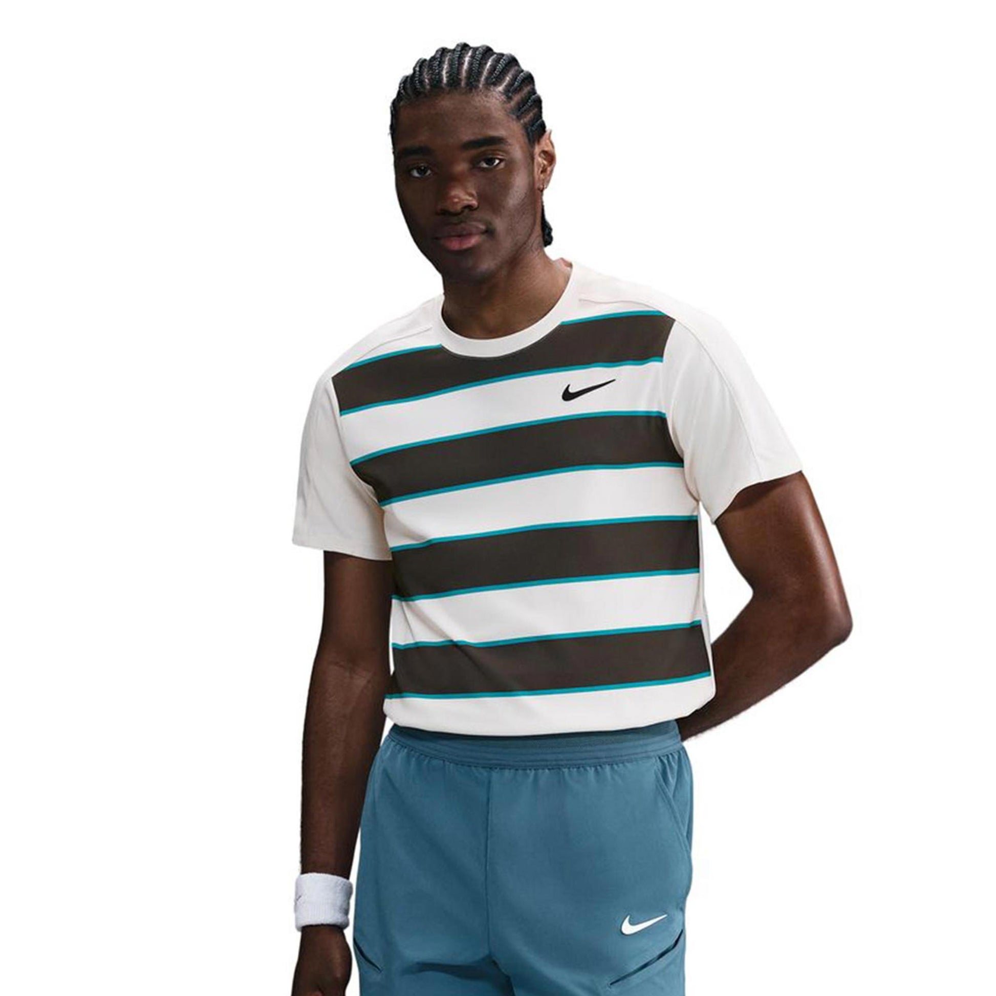 Nike Court Dri-Fit Advantage Slam T-shirt Hommes - crème, marron