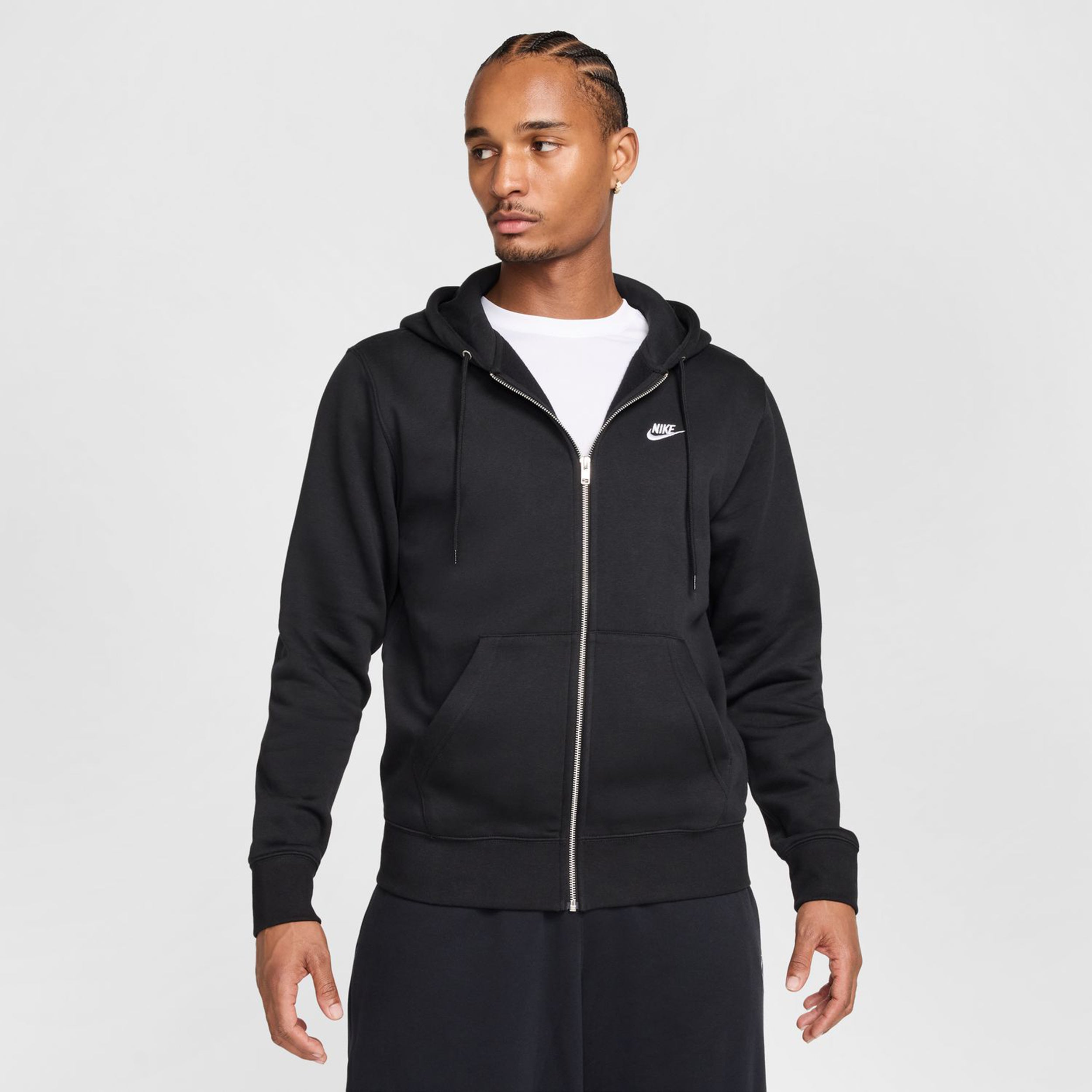 Nike Club Bb Full-Zip Gilet En Coton Hommes-Noir