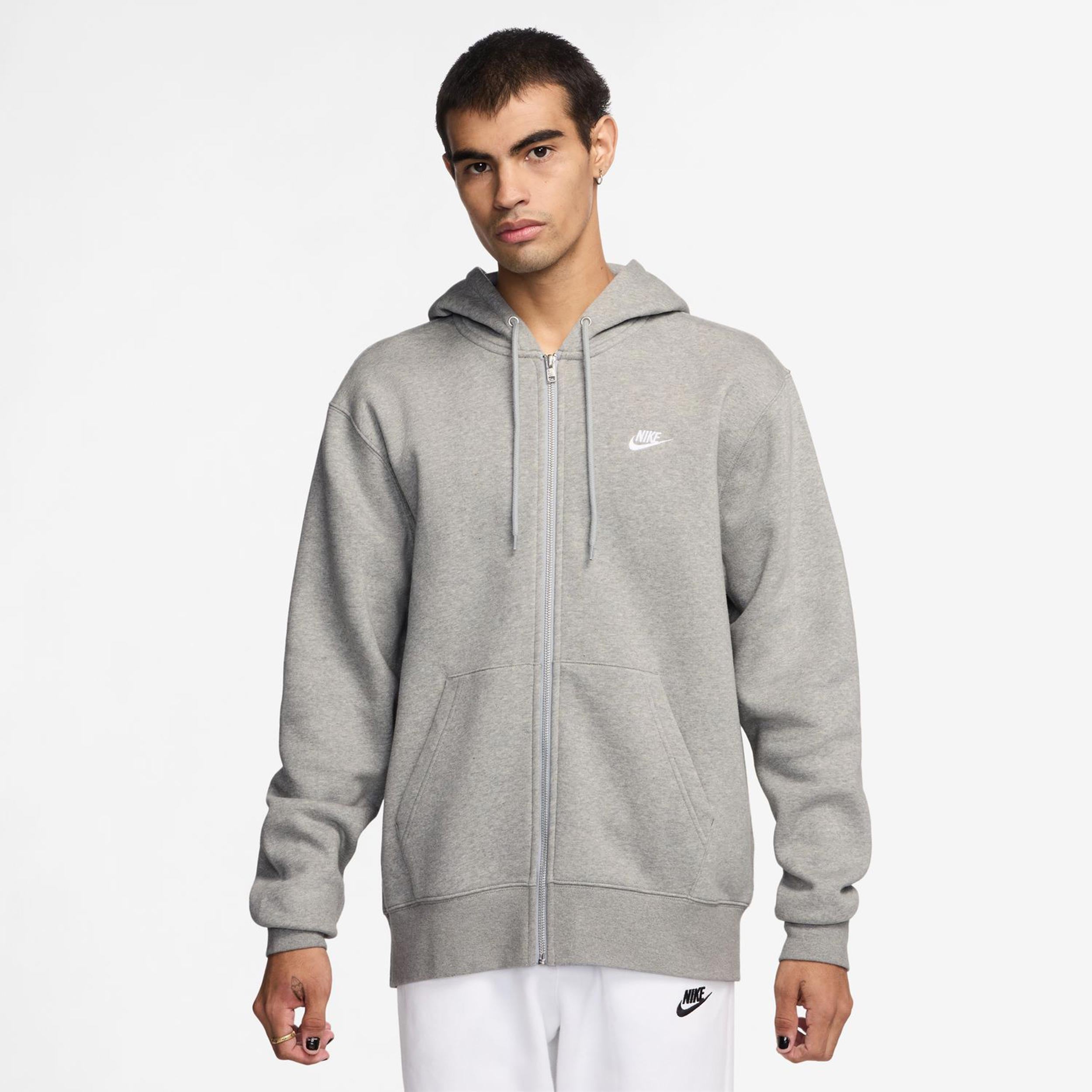Nike Club Bb Full-Zip Gilet En Coton Hommes-Gris
