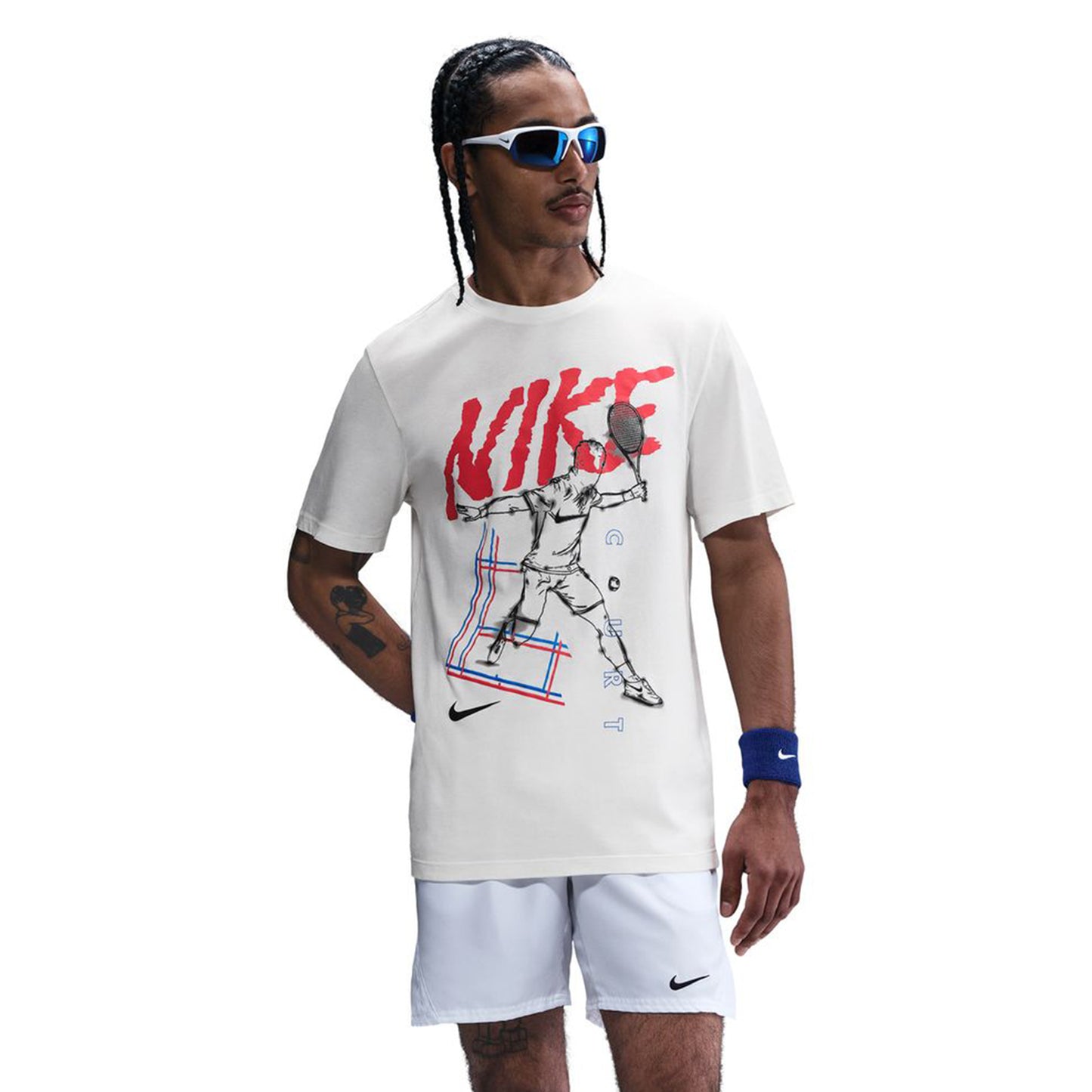 Nike Court T-shirt Hommes-Blanc