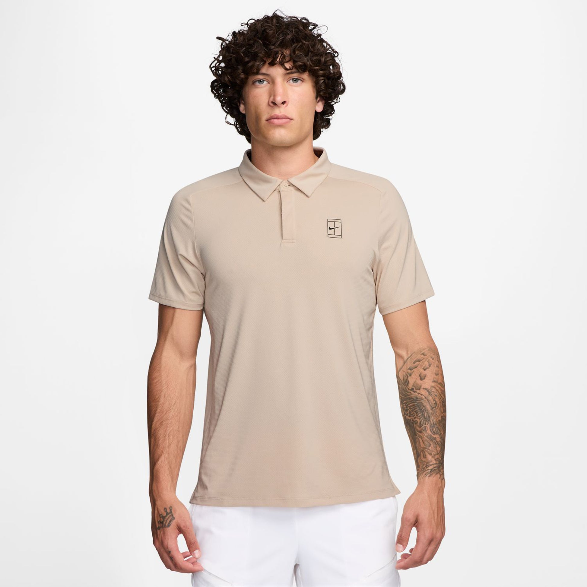 Nike Court Dri-FIT Advantage Polo Hommes-Beige