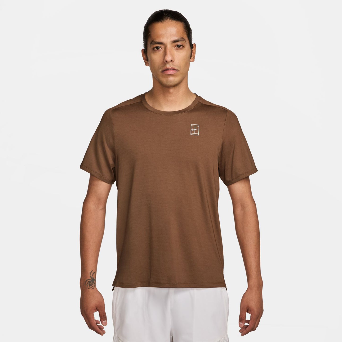 Nike Court Dri-FIT Advantage T-shirt Hommes - marron,