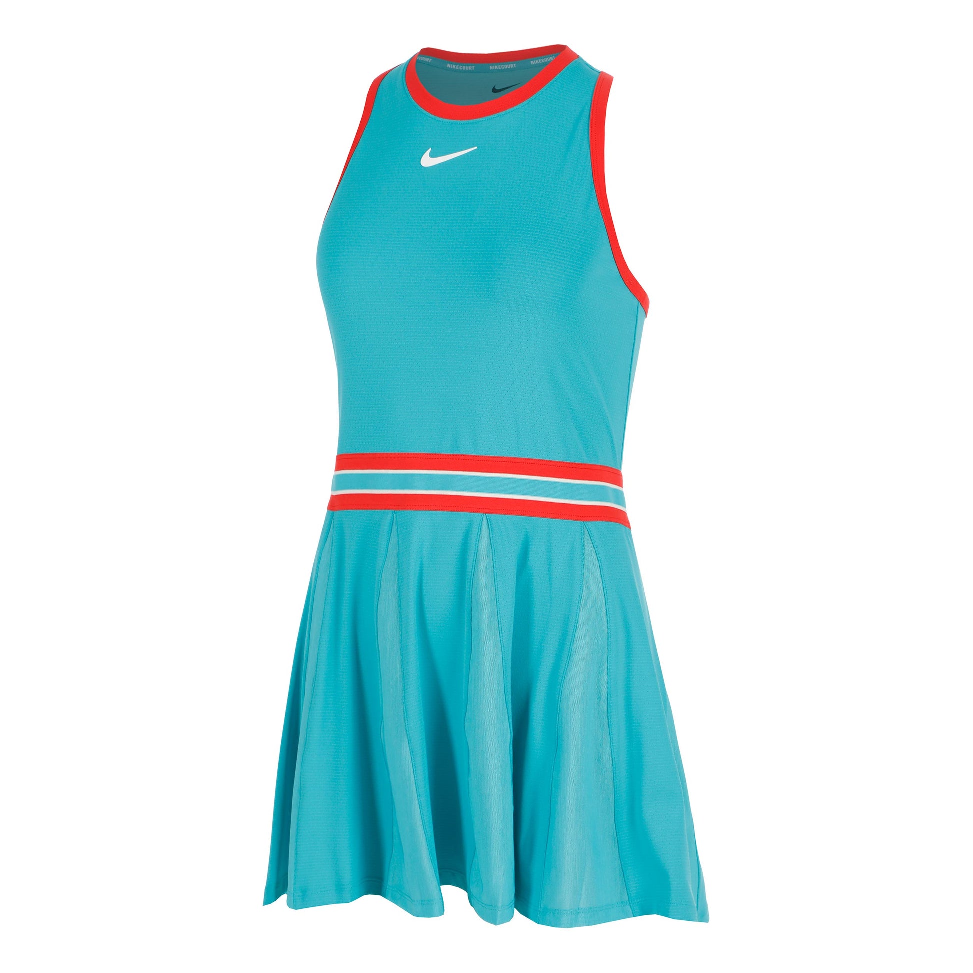 Nike Court Dri-FIT Slam Robe Femmes-Turquoise,Rouge