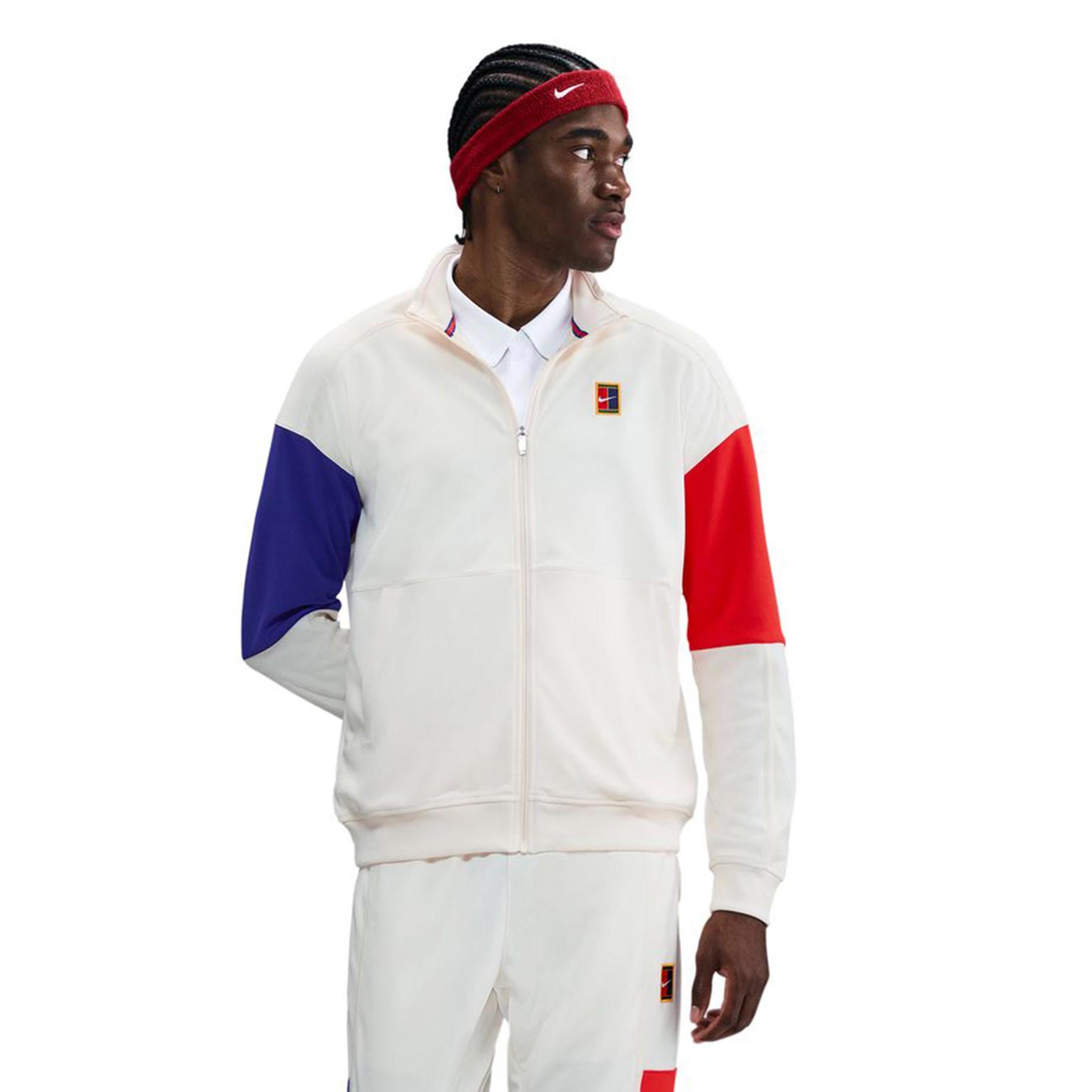 Nike Court Heritage Veste de survêtement Hommes - crème, multicouleur
