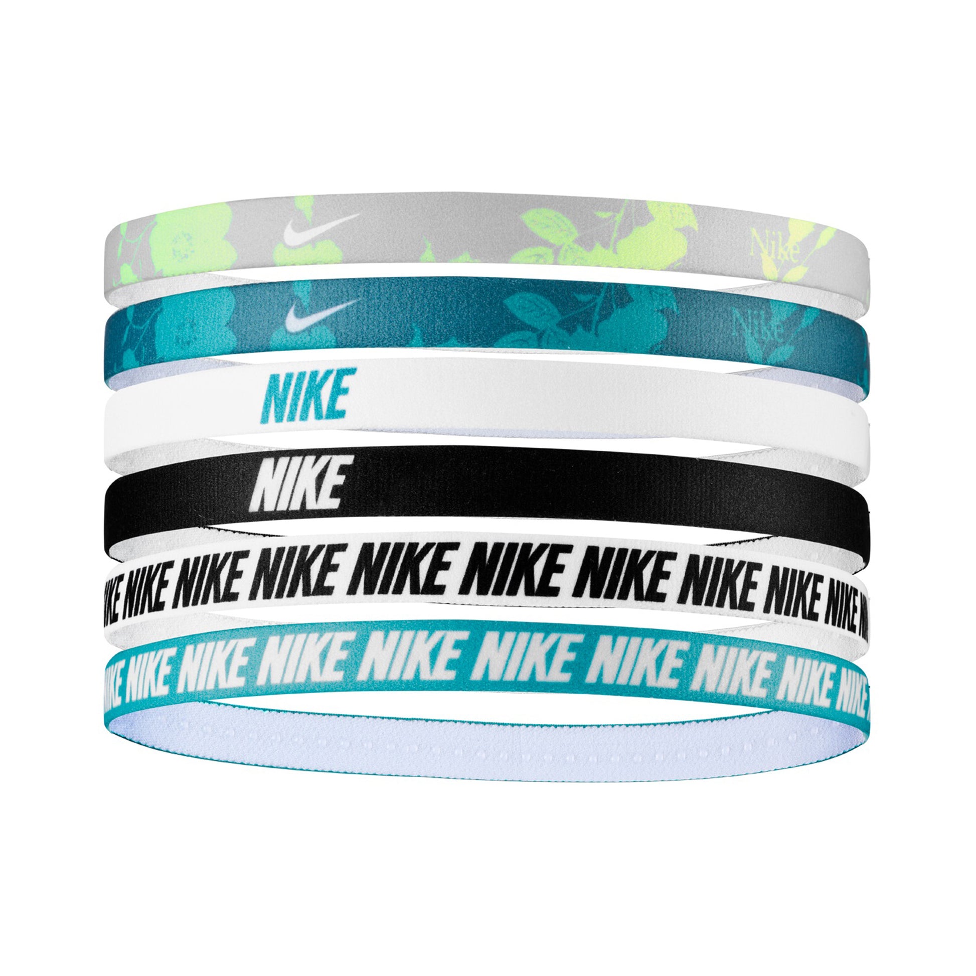 Nike Nike Flex Classic Printed Bandeau Pack De 6-Jaune,Vert
