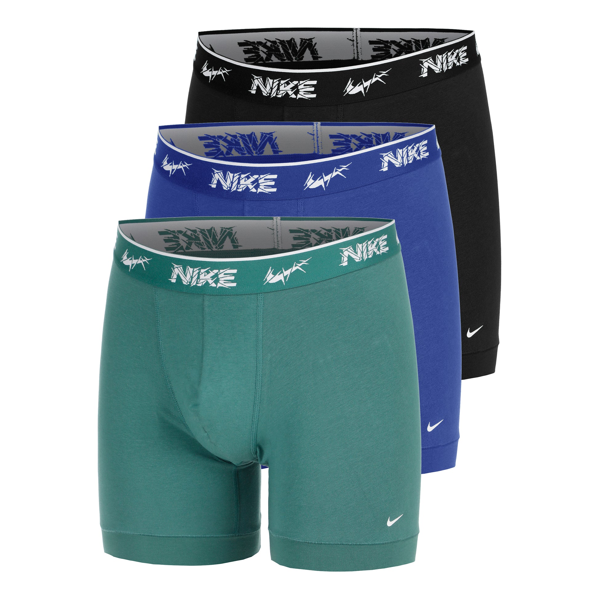 Nike Everyday Cotton Stretch Caleçon Pack de 3 Hommes - multicouleur, noir
